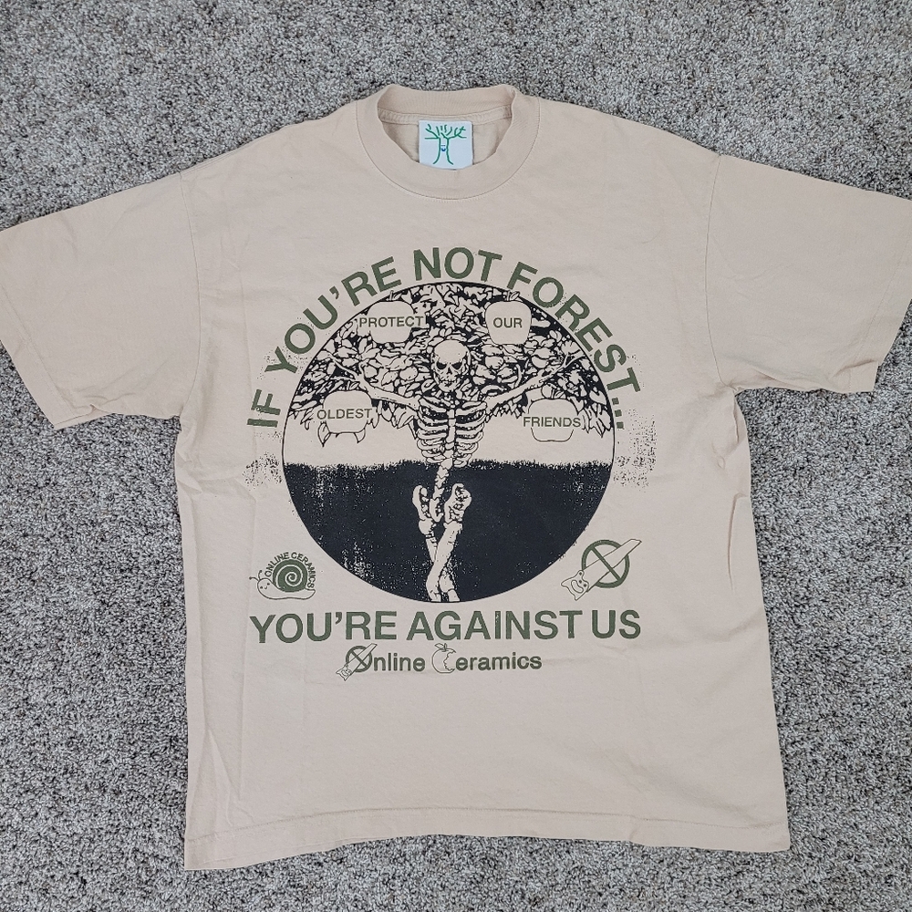 Online Ceramics Forest Or Against Us Shirt Mens Medium